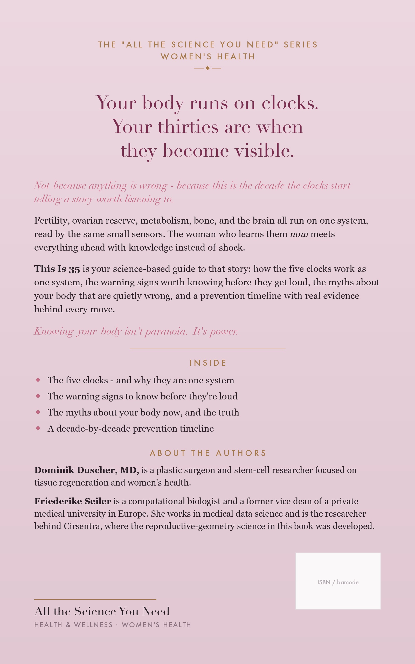 Back cover of This Is 35, showing the description